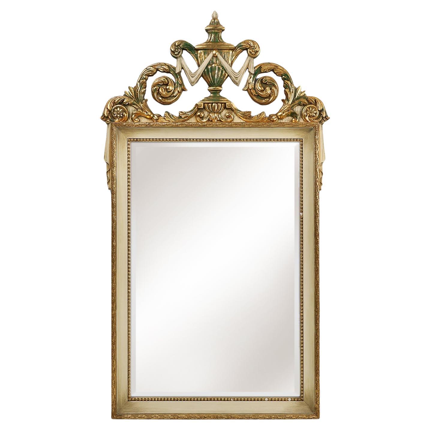 20ème siècle Miroir de style Napoléon III en bois avec miroir à facettes, France