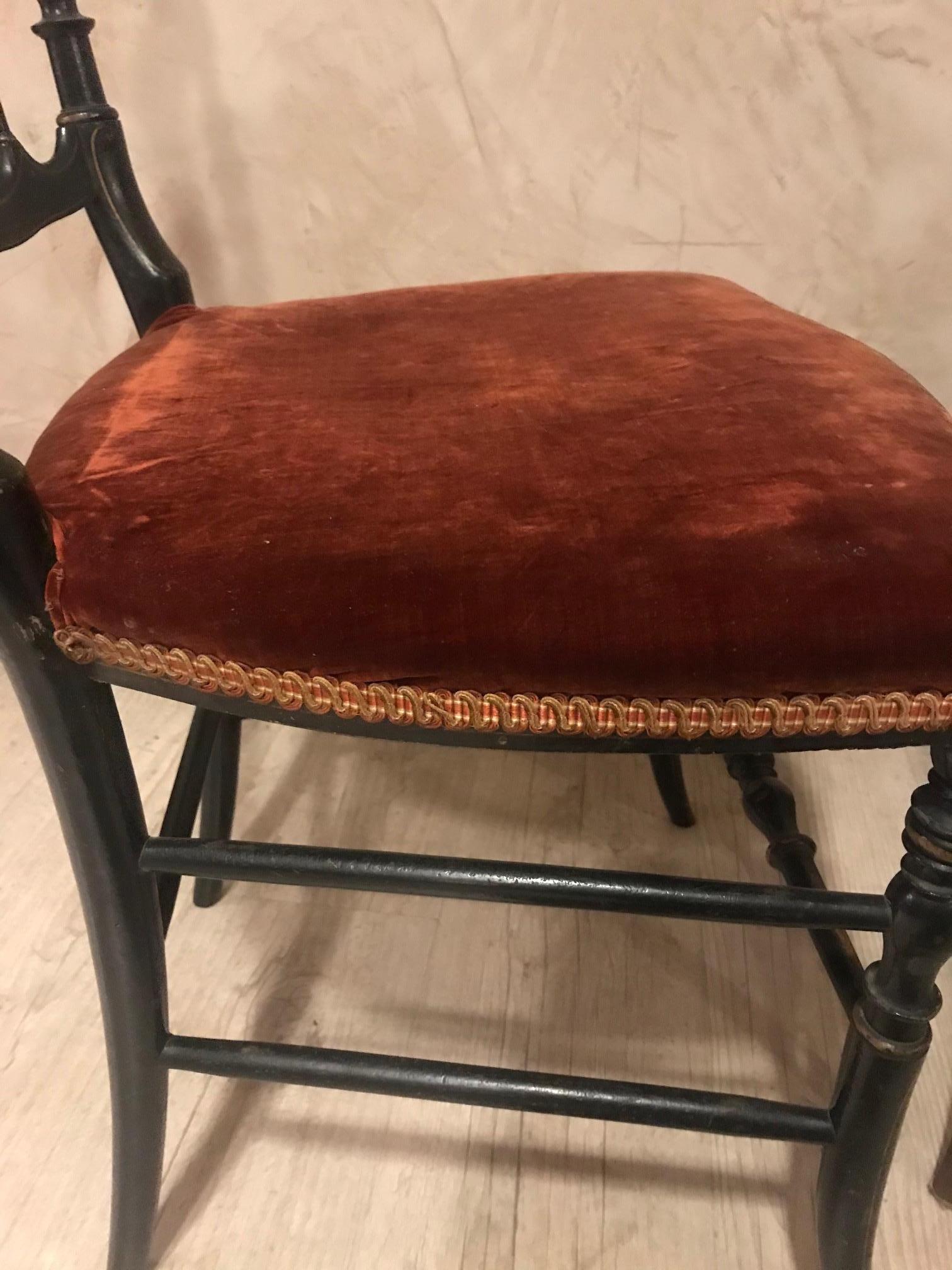 20th Century Napoleon III Style Pair of Chairs 5