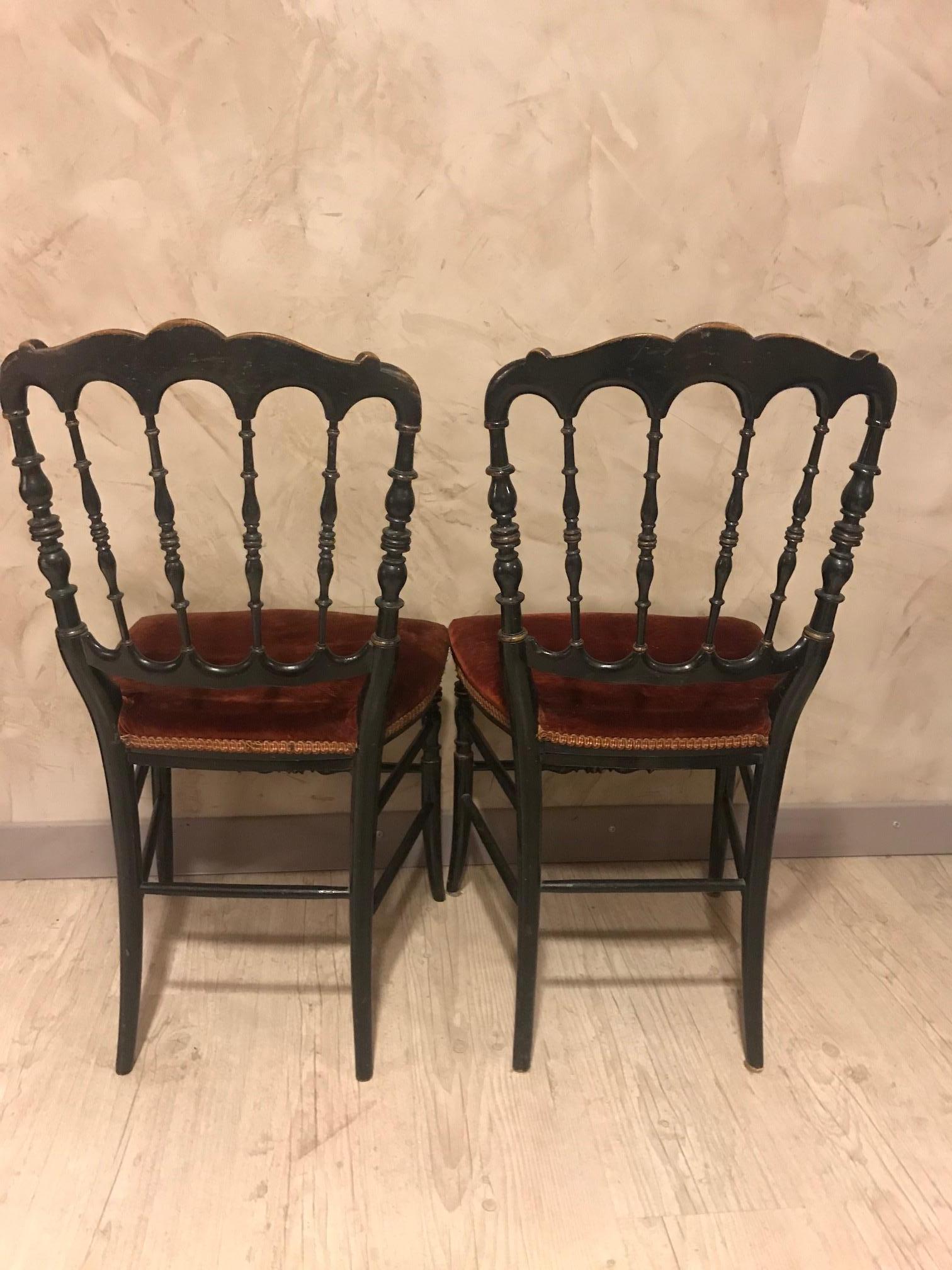 20th Century Napoleon III Style Pair of Chairs 2