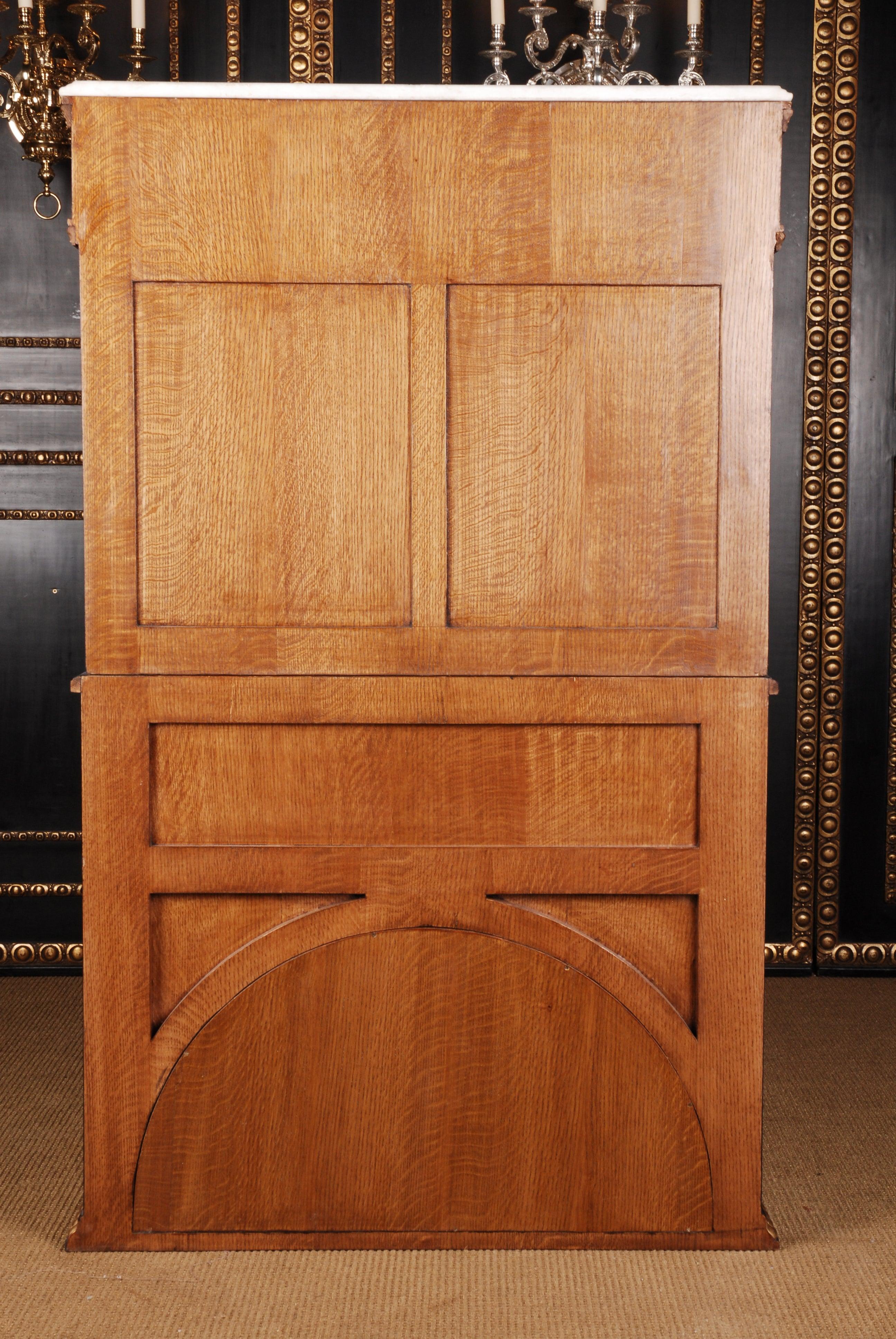 20th Century Napoleonic Secretaire in the Empire Style Ebonized Wood Veneer 4