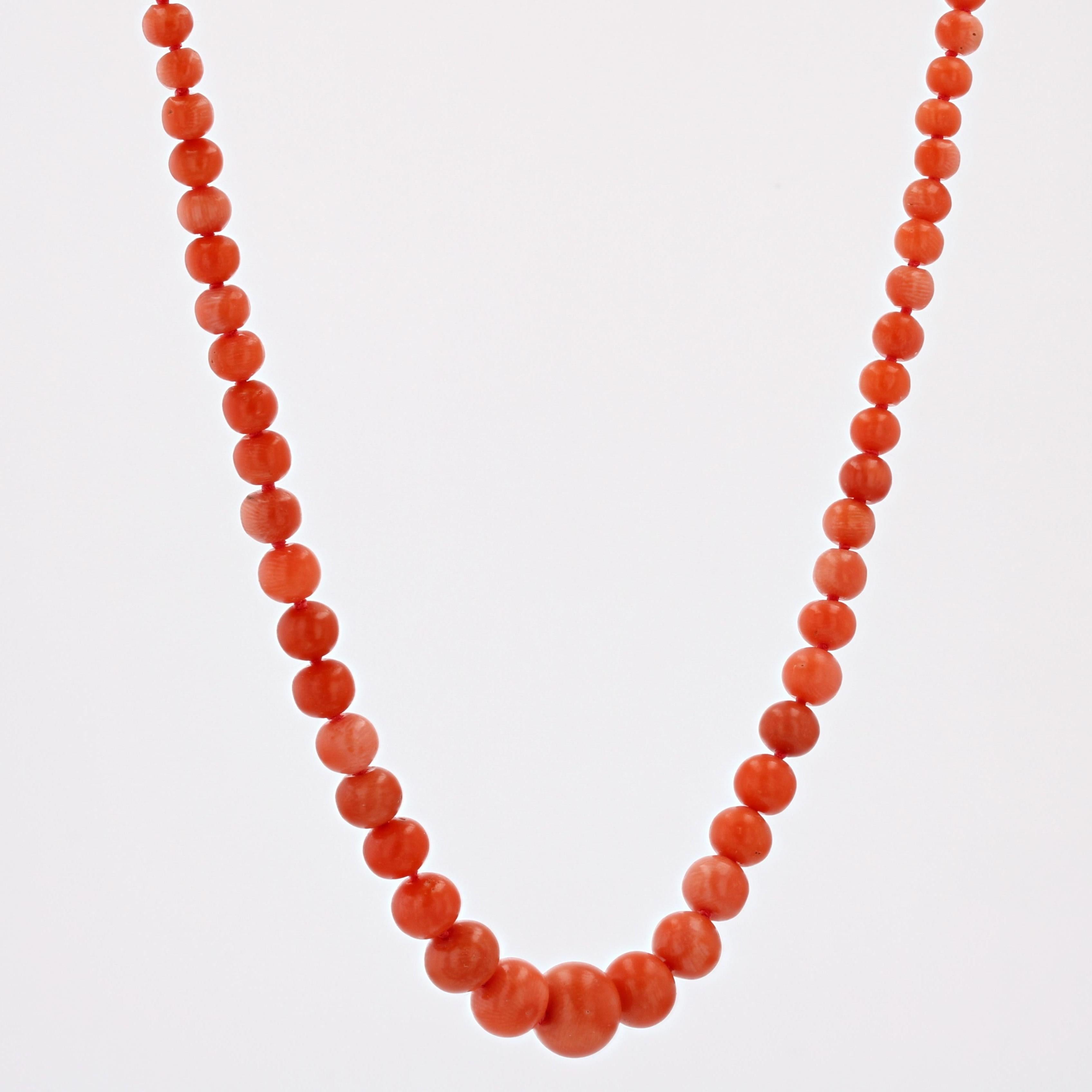 Belle Époque 20th Century Natural Coral Pearl 18 Karat Yellow Gold Necklace For Sale