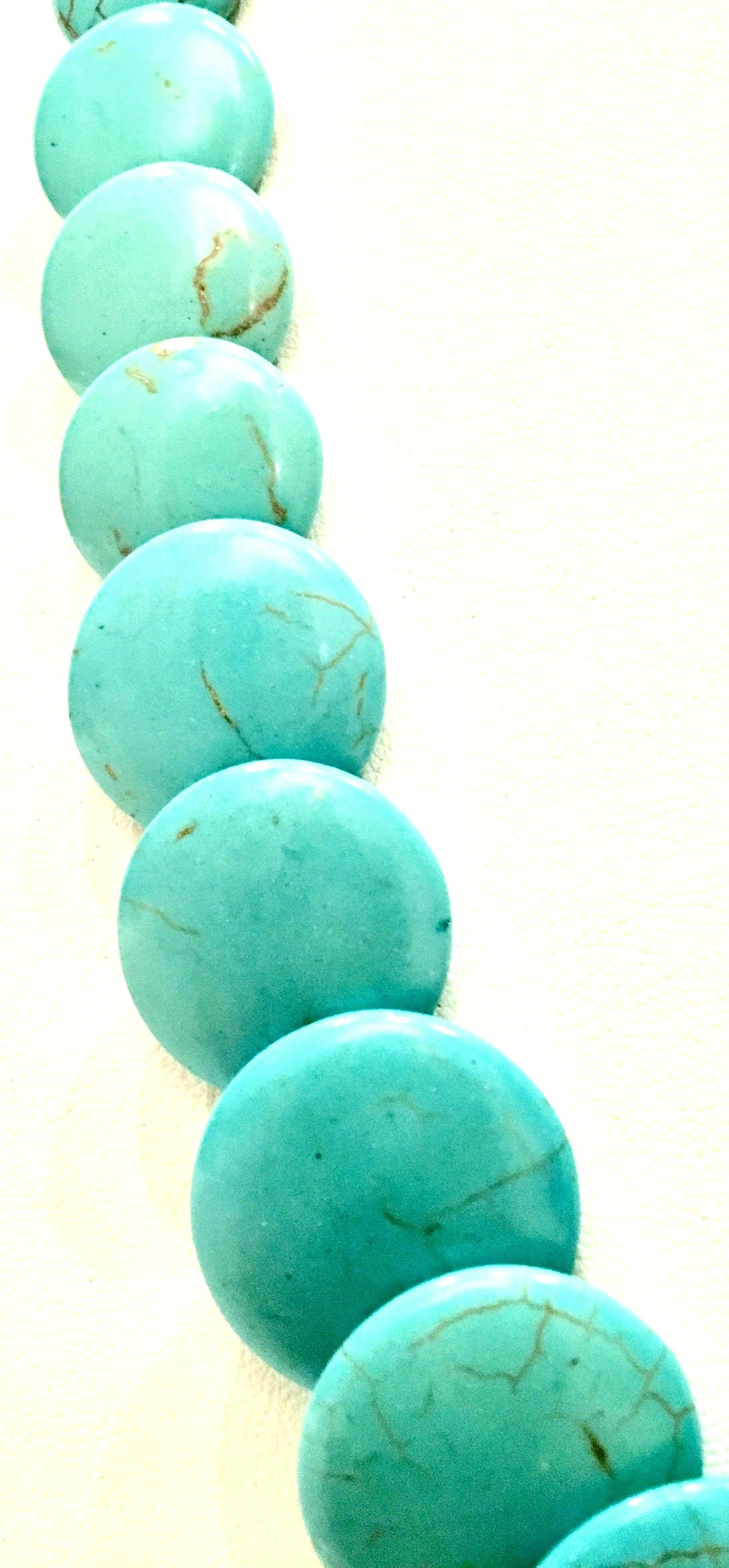 turquoise disc beads
