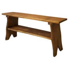 Mesa consola naturalista de amboyna del siglo XX