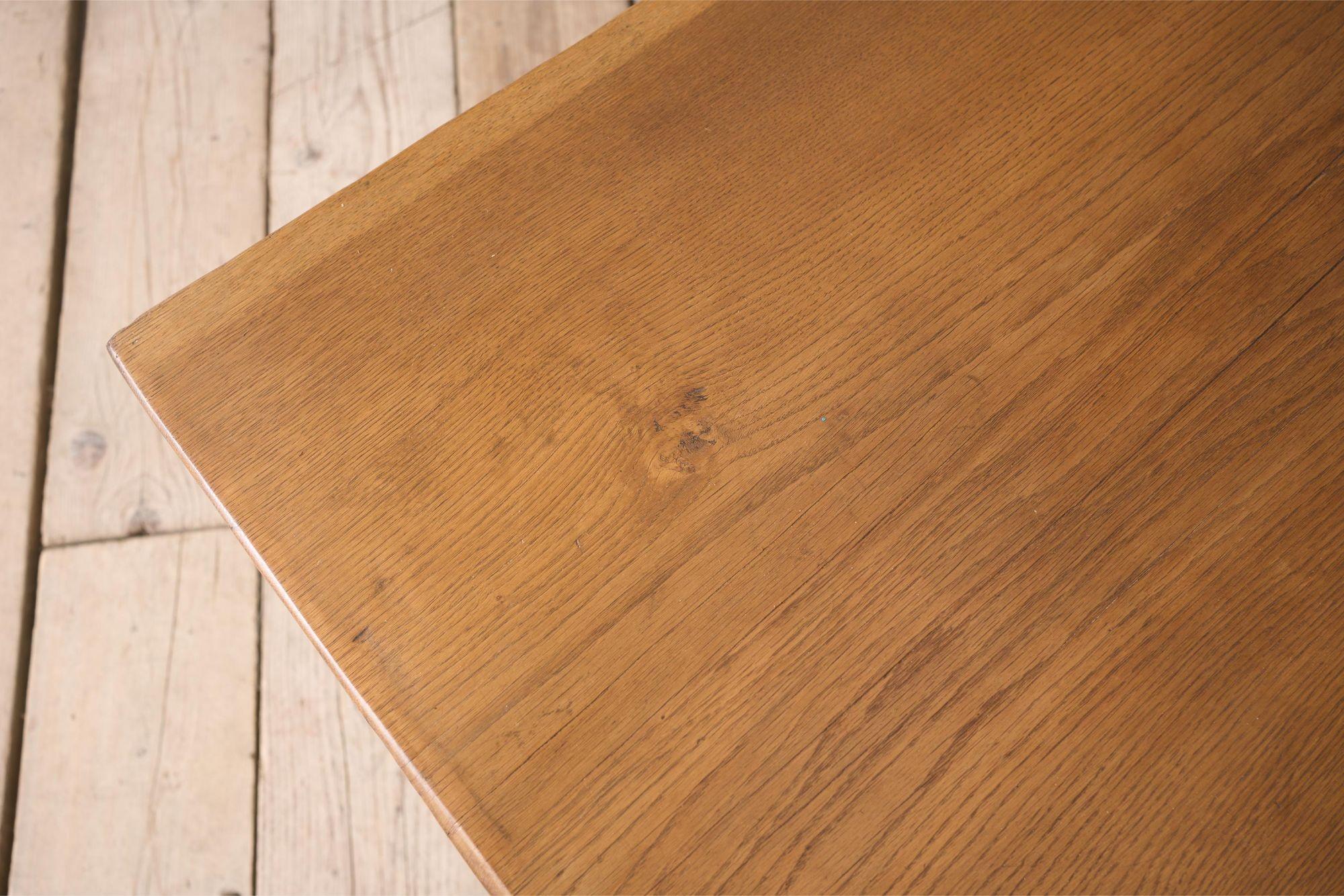 20th century Naturalistic oak slab console table For Sale 6