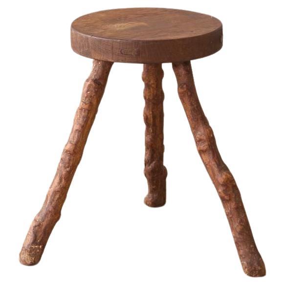 20th century Naturalistic stool/side table For Sale