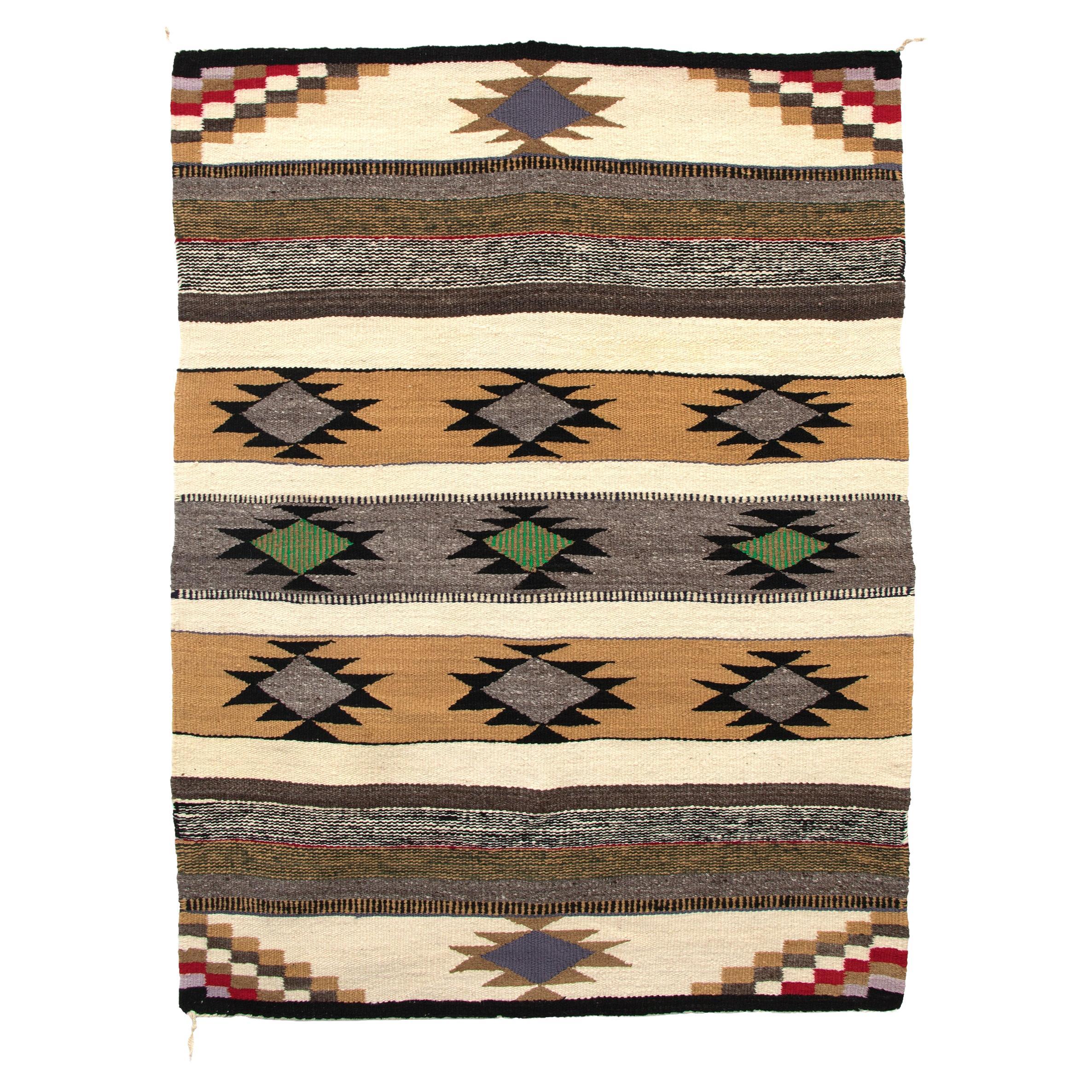 20th Century Navajo Chinle Weaving, Wool, Aniline Dyes