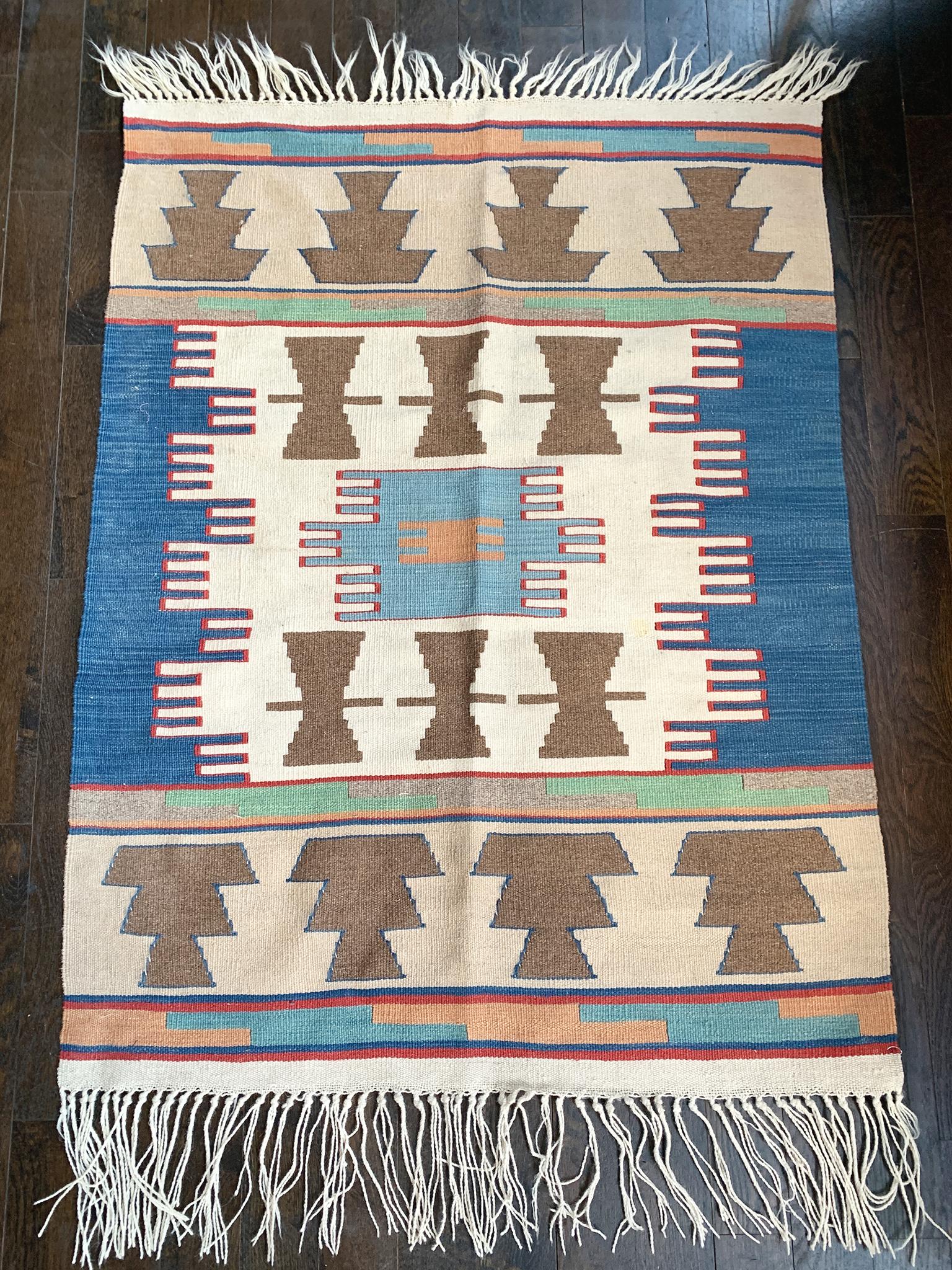 Woven 20th Century Navajo Rug (36