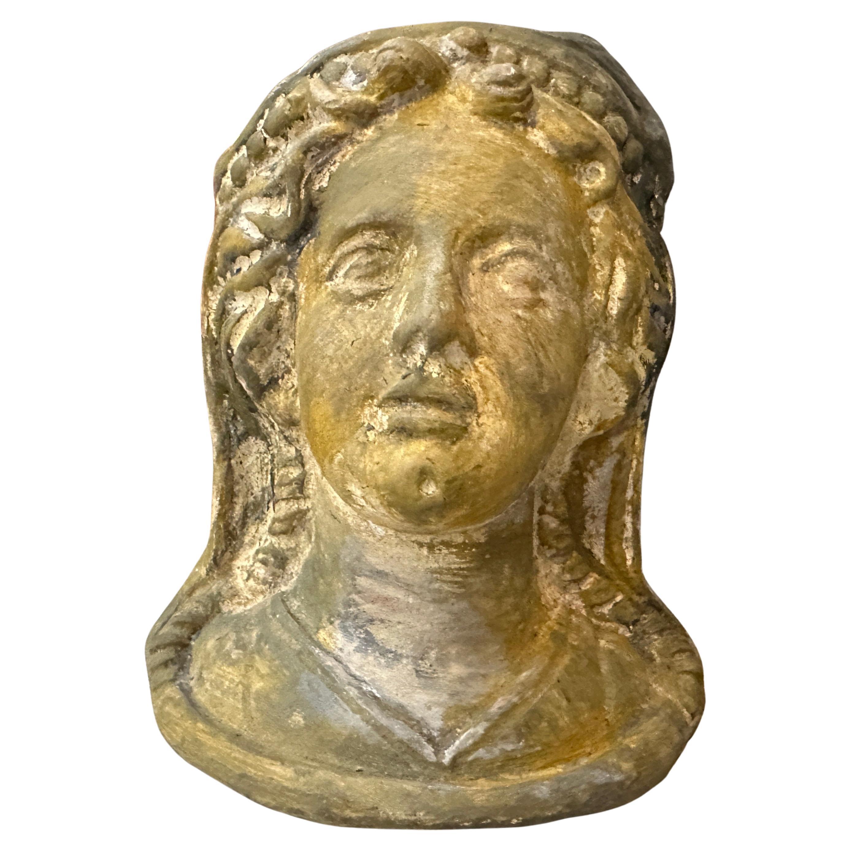 Neoklassizistische handgefertigte sizilianische Terrakotta-Skulptur des 20. Jahrhunderts