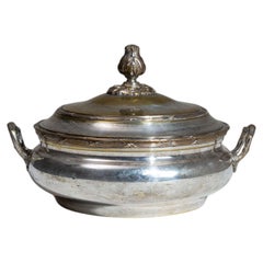 20th Century Neobaroque Silver-Plated Vase from France, Antique Decor