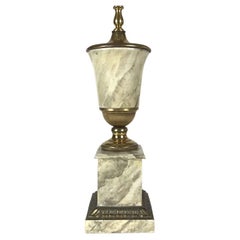 20th Century Neoclassical French Table Lamp Base with Grey Finish 