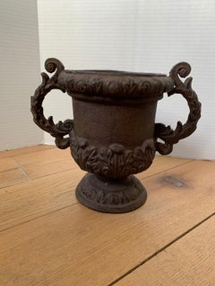 20th Century Neoclassical Iron Urn with Handles