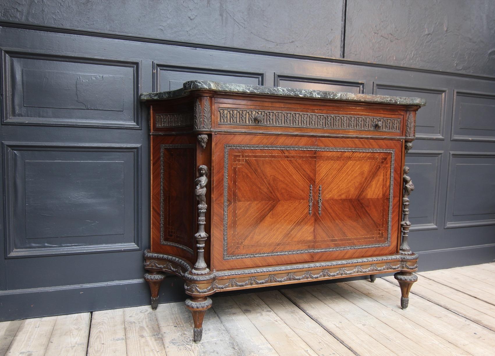 20th Century Neoclassical Revival Cabinet with Marble Top 2