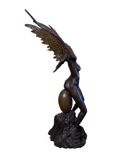 20th Century Neoclassical Style Bronze Sculpture Of An Angel