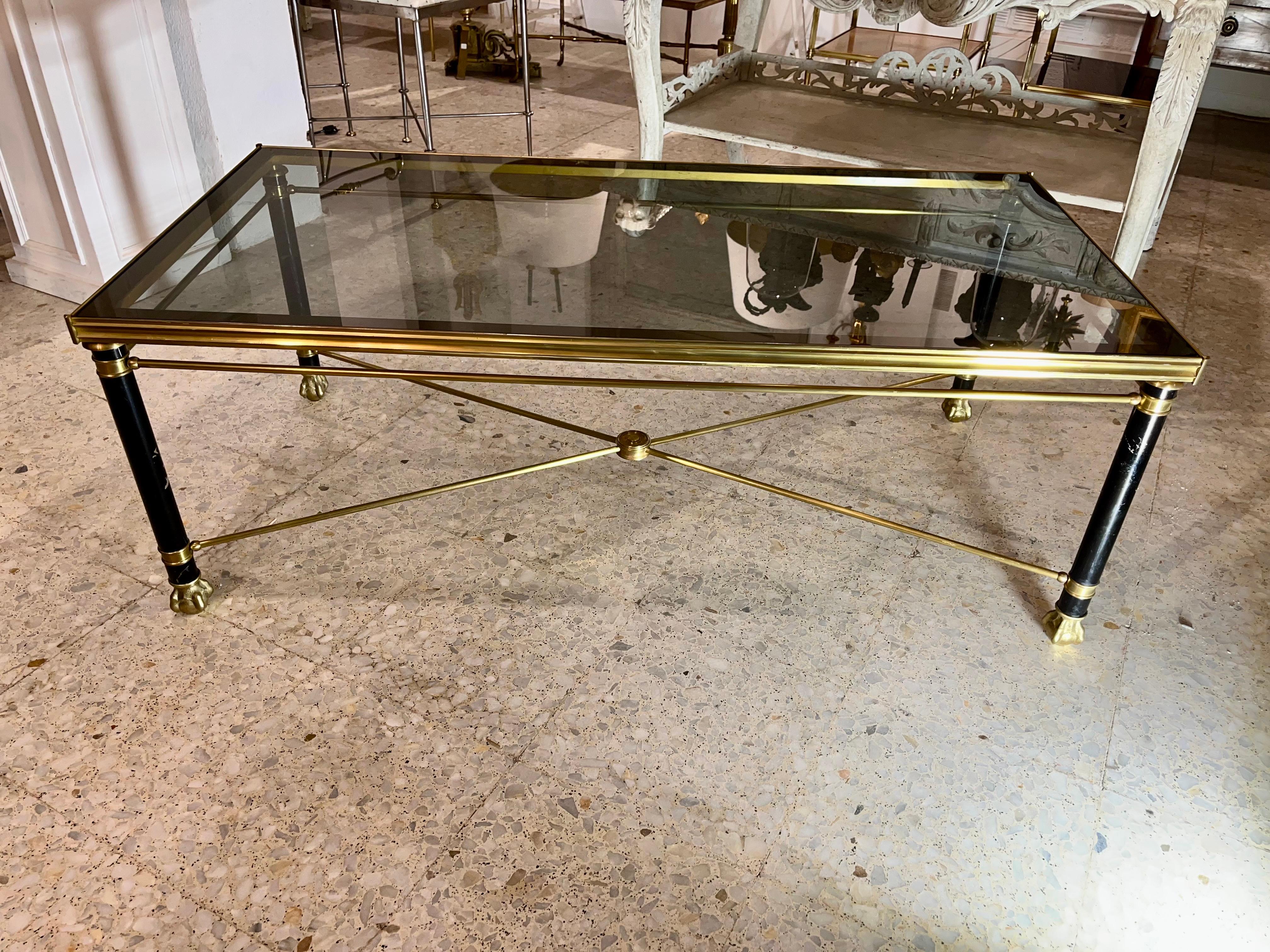 Lacquered 20th Century Neoclassical Style Coffee Table after Maison Jansen For Sale