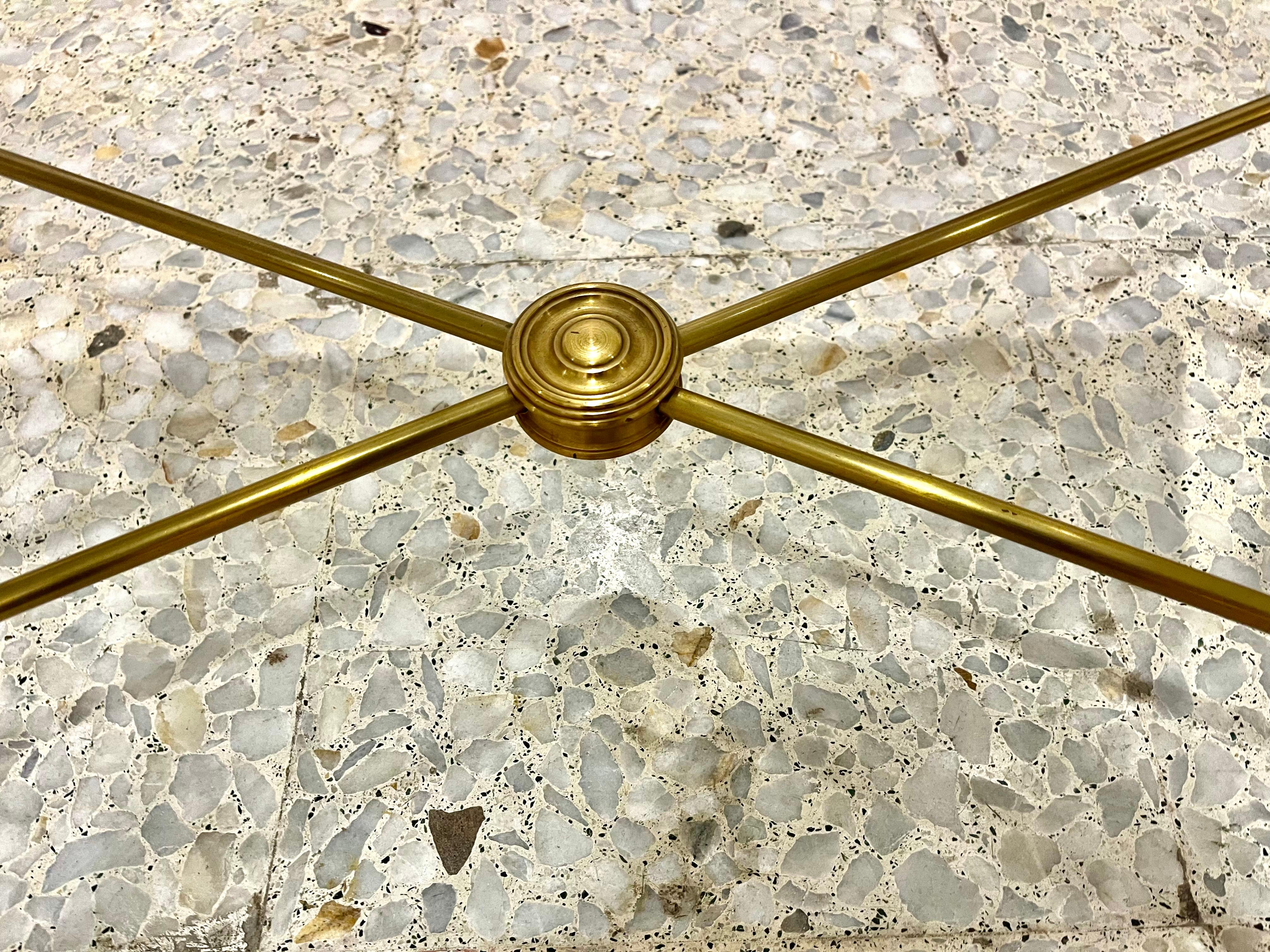 Metal 20th Century Neoclassical Style Coffee Table after Maison Jansen For Sale