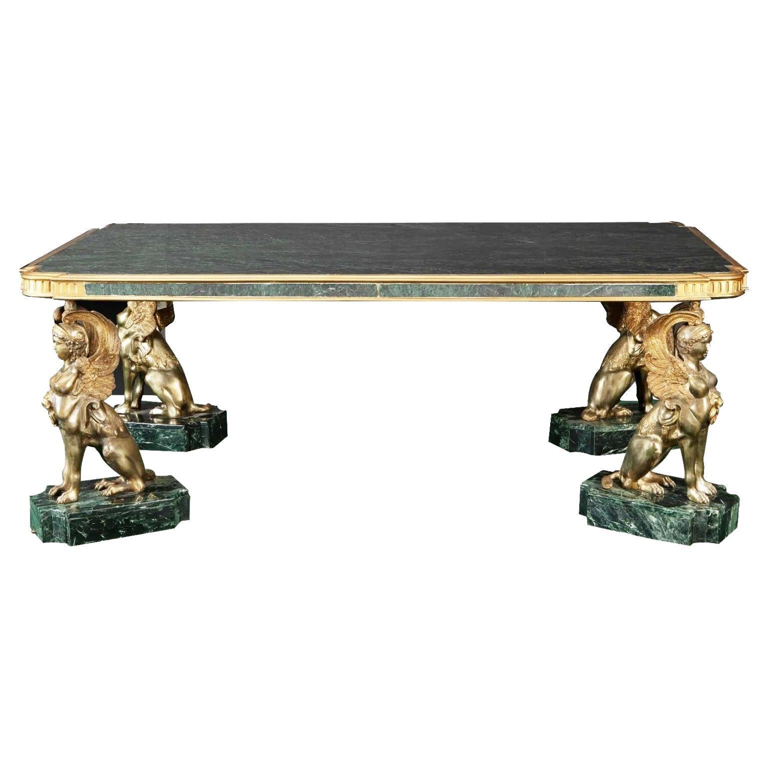 20th Century Neoclassical-Style Library Table For Sale
