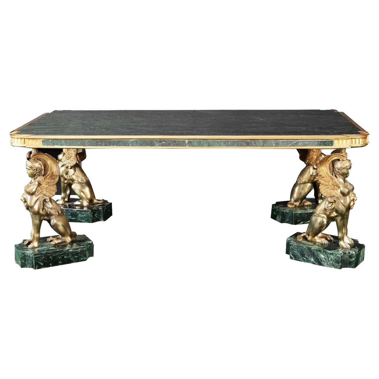 20th Century Neoclassical-Style Library Table For Sale at 1stDibs
