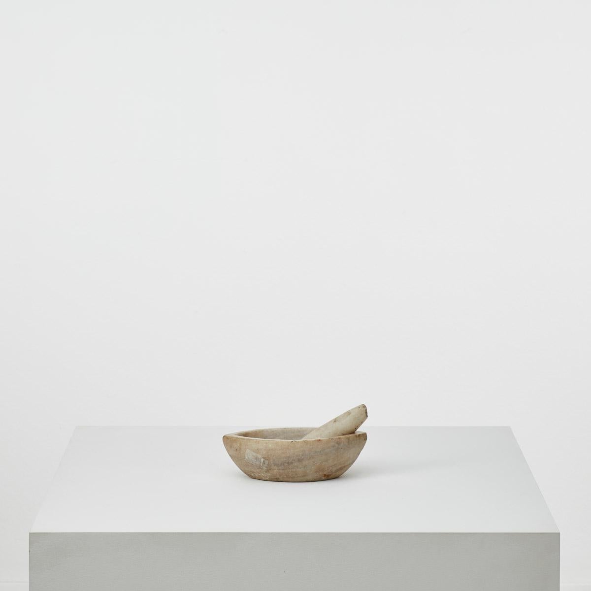 Marble 20th Century nest of marble mortars & pestle, India