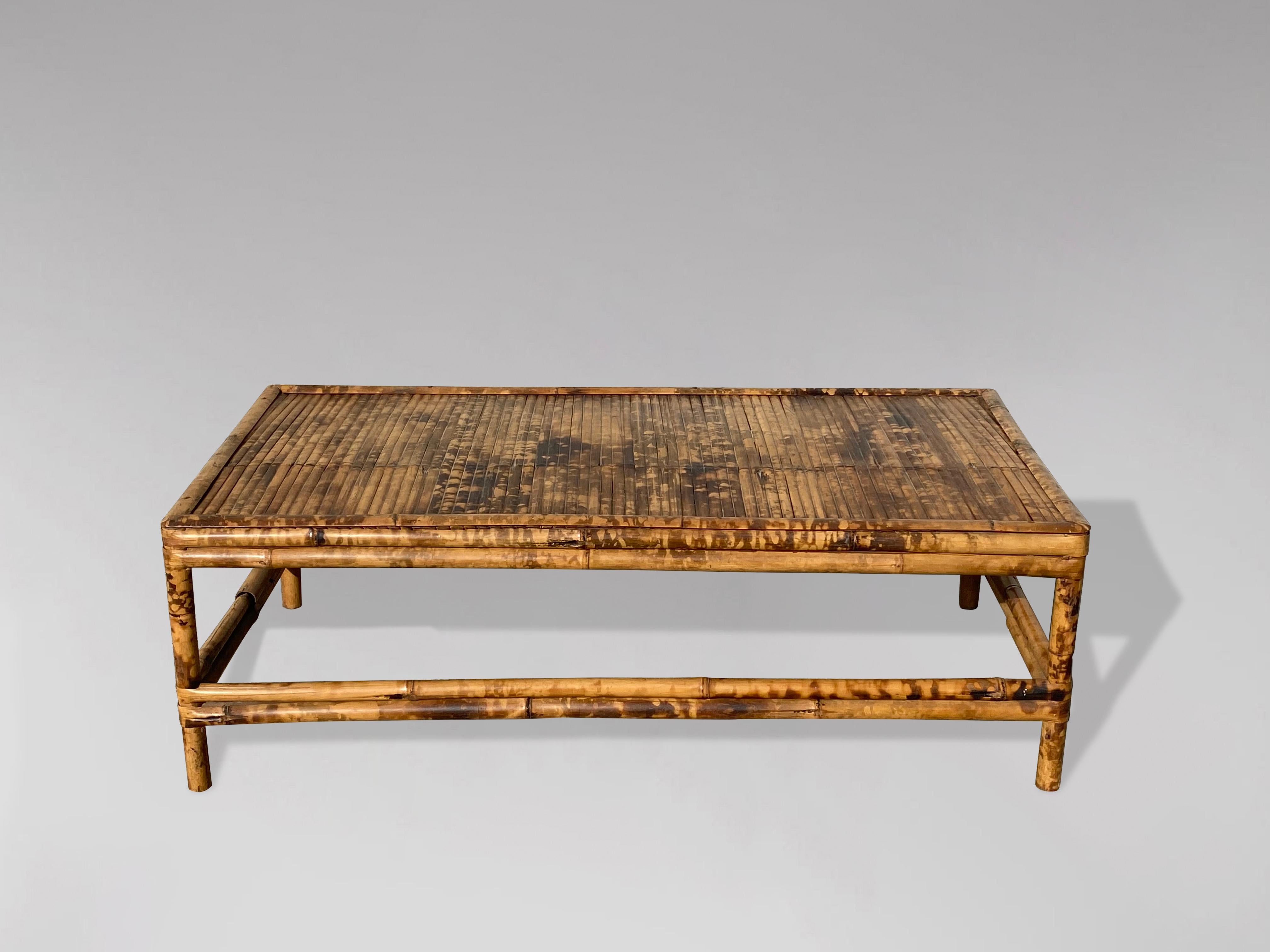 20th Century Nest of Two Tortoise Bamboo Low Coffee Tables 2