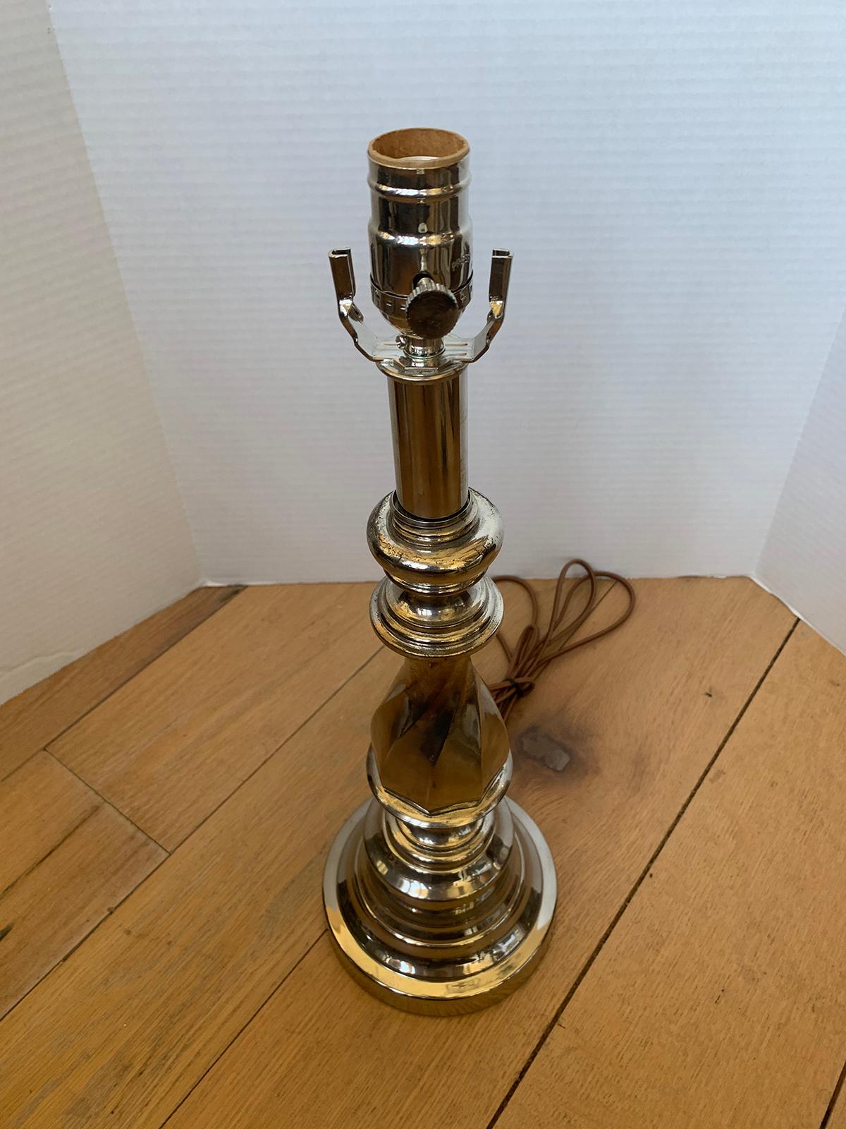 20th Century Nickel-Plated Lamp In Good Condition For Sale In Atlanta, GA
