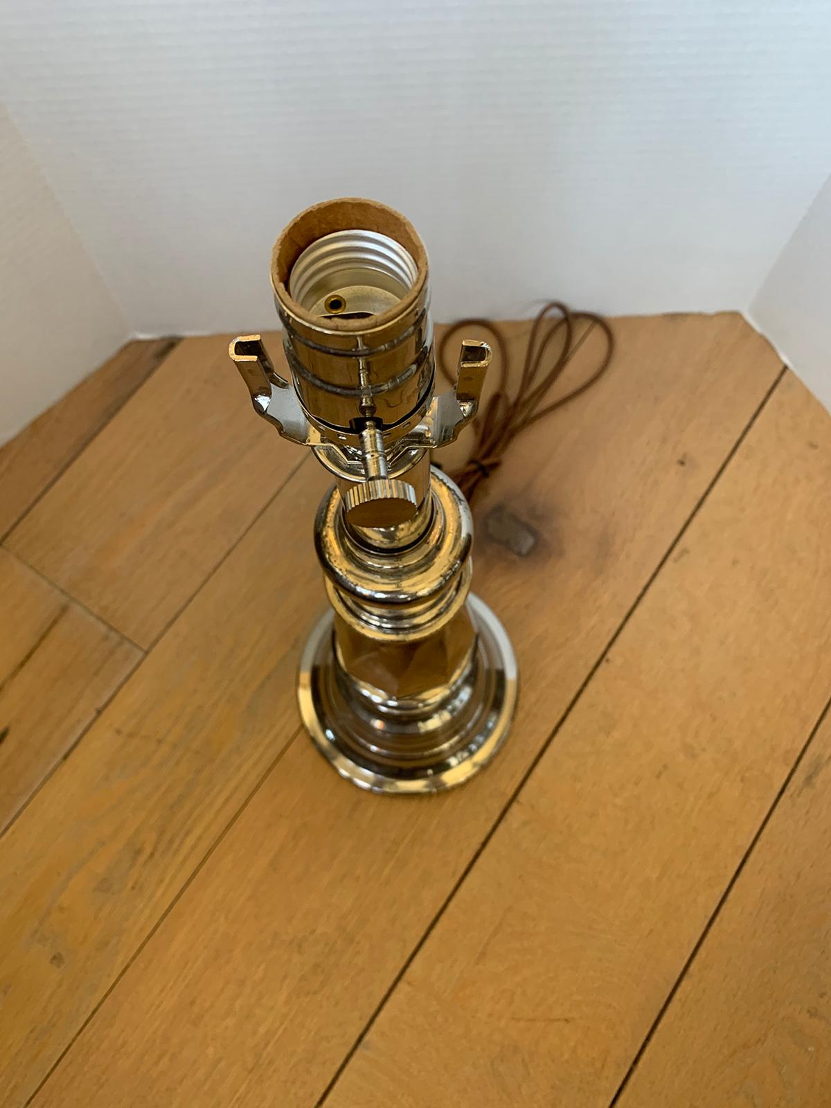 20th Century Nickel-Plated Lamp For Sale 1