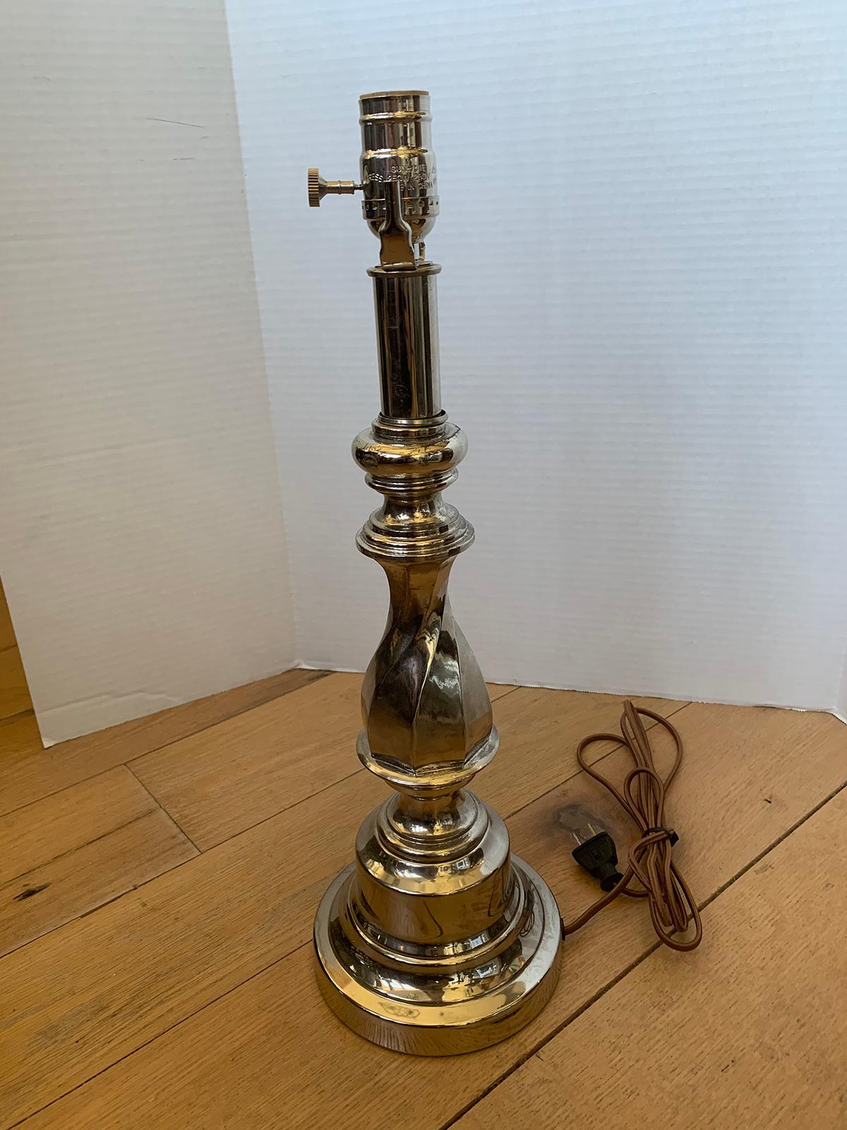 20th Century Nickel-Plated Lamp For Sale 3