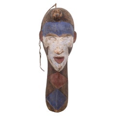 20th Century Nigerian Polychromed Wooden Mask
