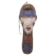 20th Century Nigerian Polychromed Wooden Mask