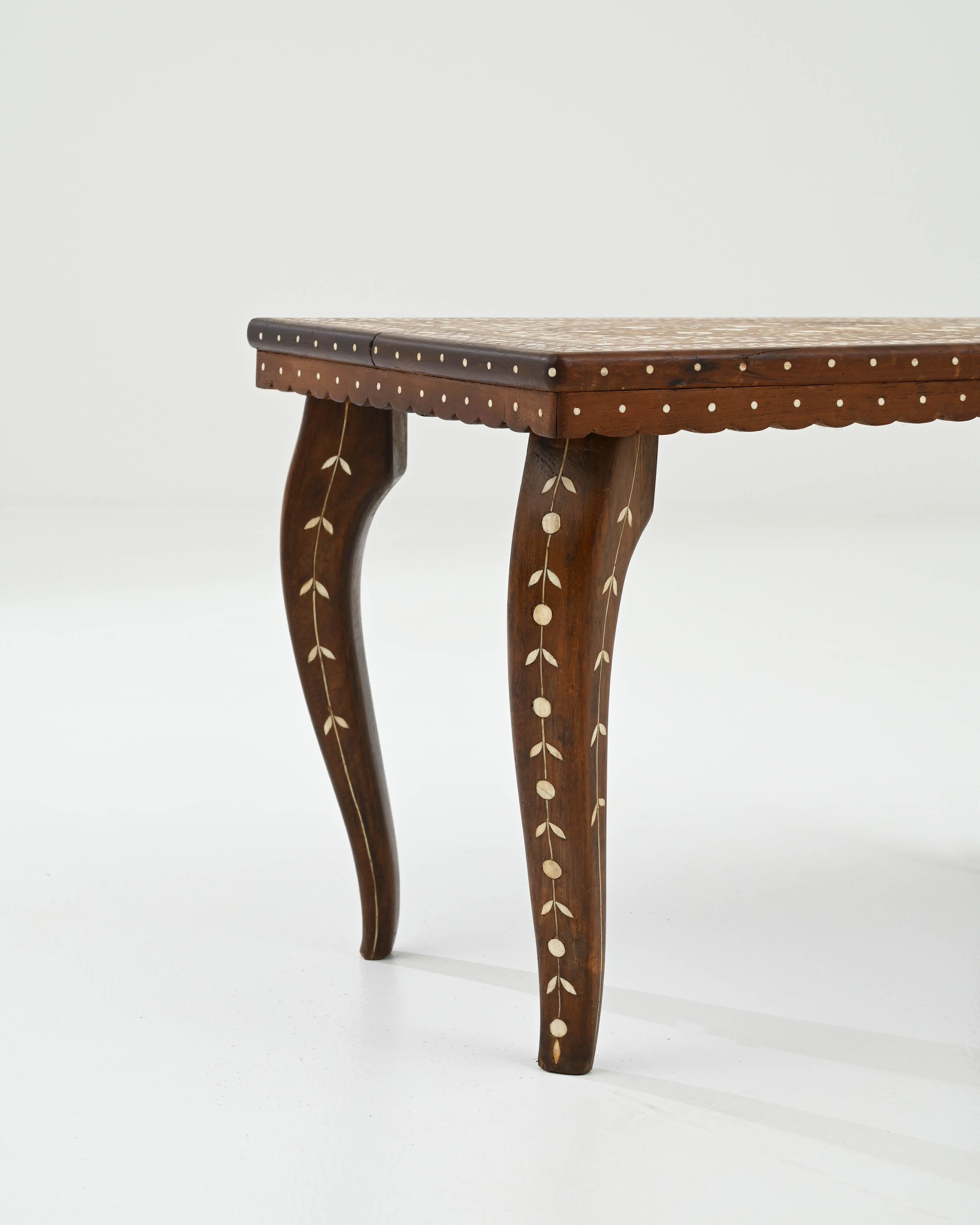 20th Century North African Wooden Coffee Table 2