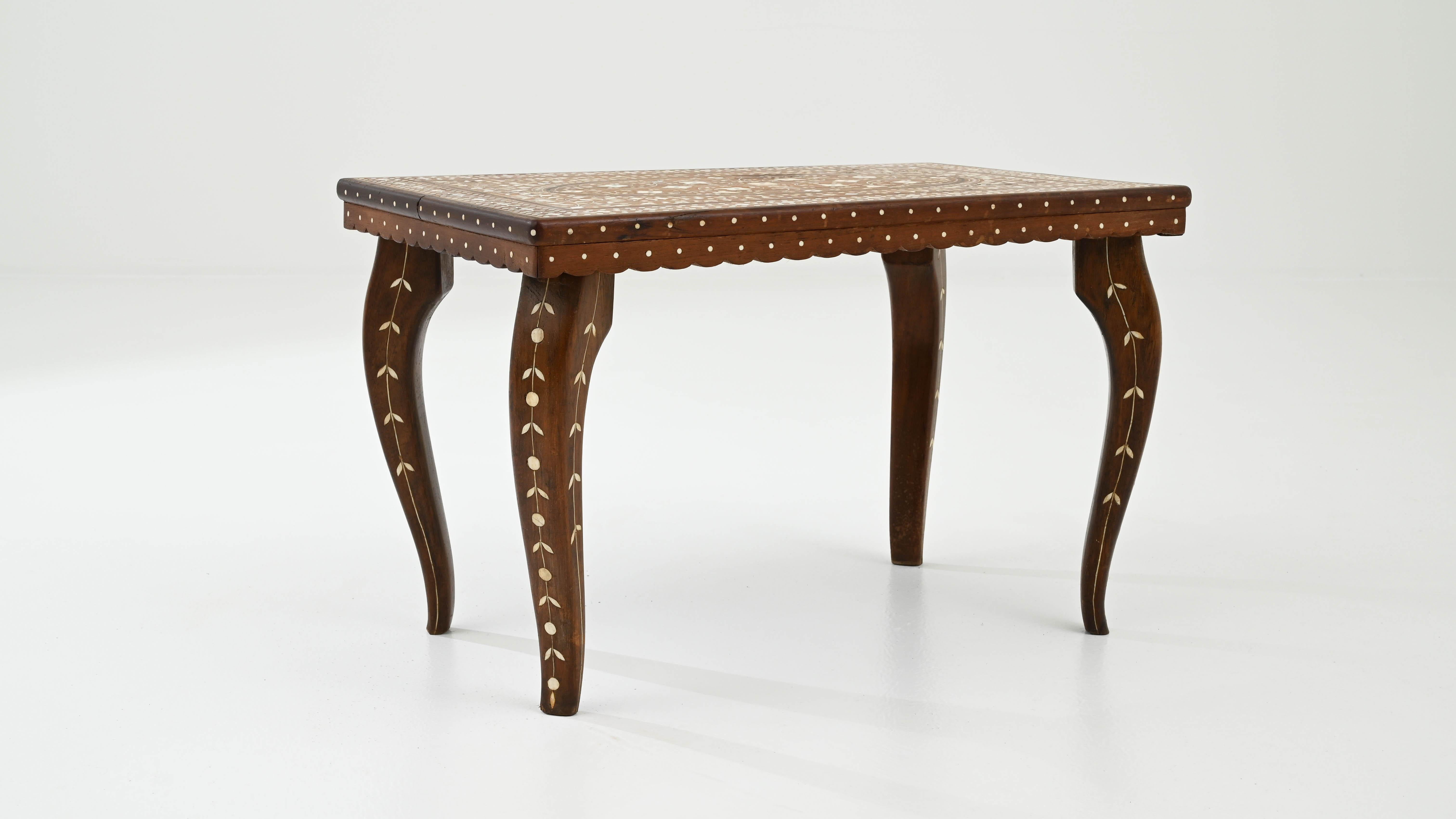 20th Century North African Wooden Coffee Table 3