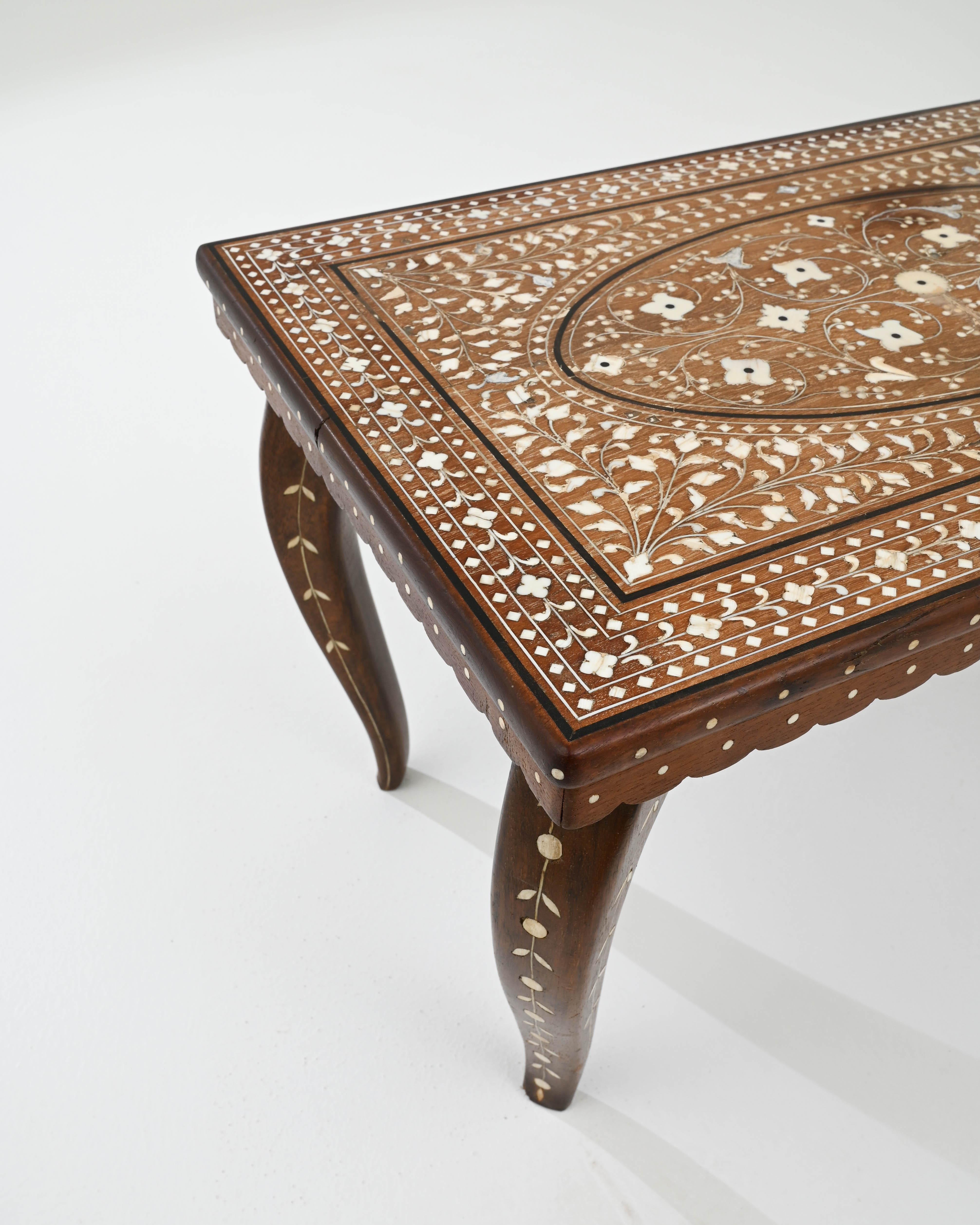 20th Century North African Wooden Coffee Table 5