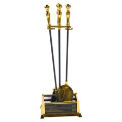 Ensemble d'outils de cheminée nord-américain du 20e siècle de style victorien