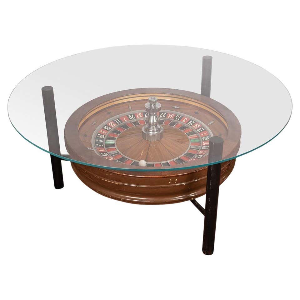 20th Century Novelty Coffee Table with a Working Roulette Wheel at ...