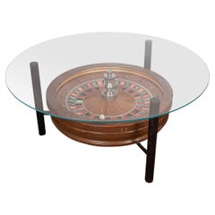 20th Century Novelty Coffee Table With A Working Roulette Wheel