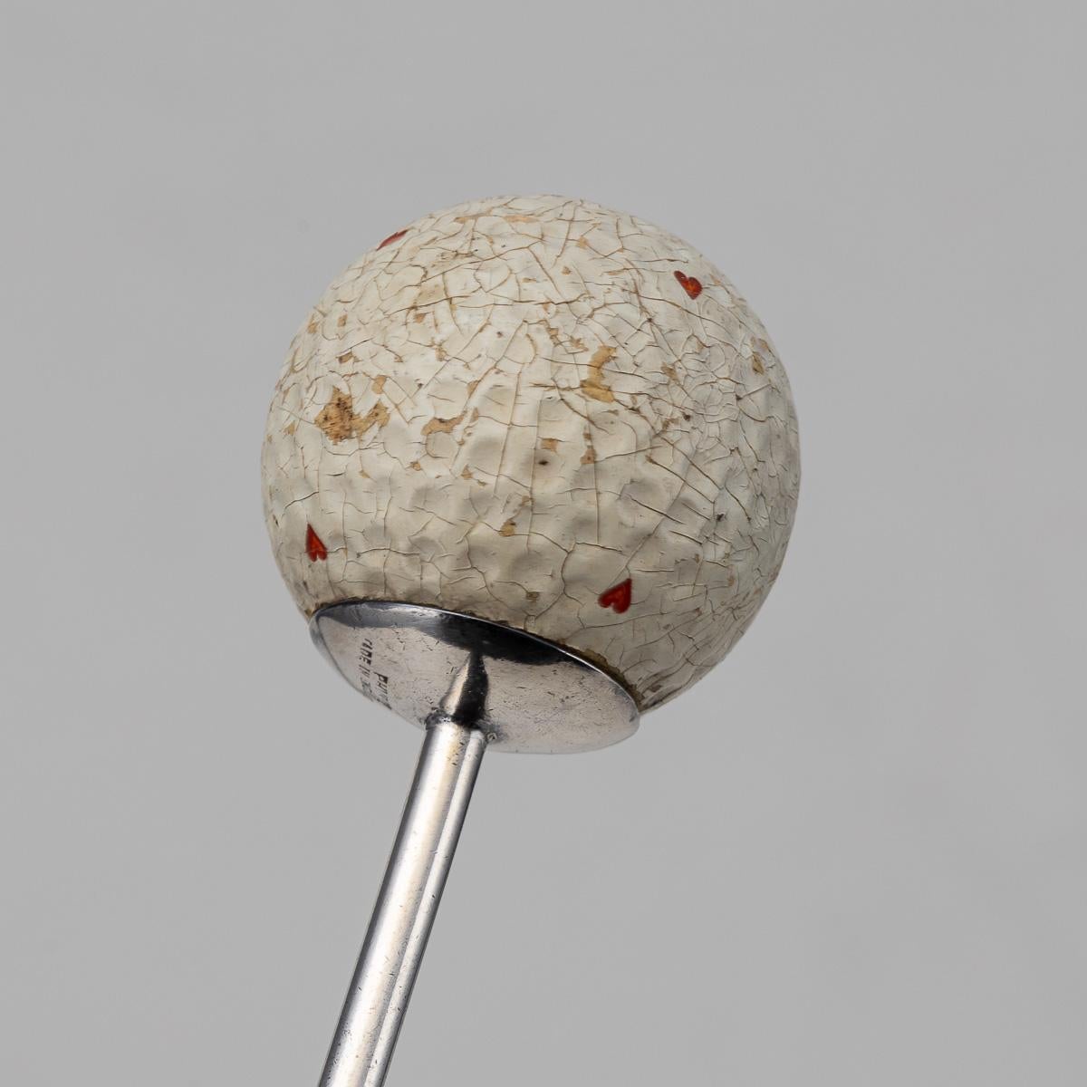 20th Century Novelty Golf Ball Cocktail Mixing Spoon c.1930 For Sale 1