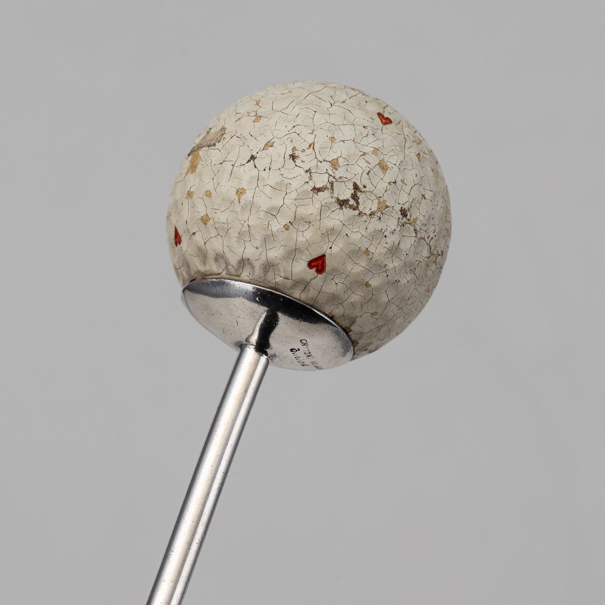 20th Century Novelty Golf Ball Cocktail Mixing Spoon c.1930 For Sale 2