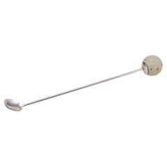 20th Century Novelty Golf Ball Cocktail Mixing Spoon c.1930