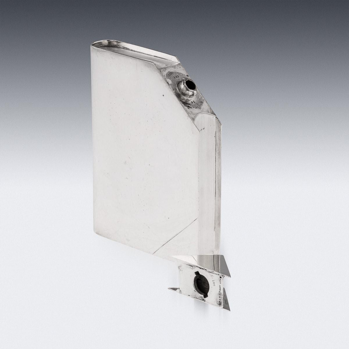 Late 20th Century 20th Century Novelty Silver Plated Book Shaped Hip Flask By Hermès, Paris