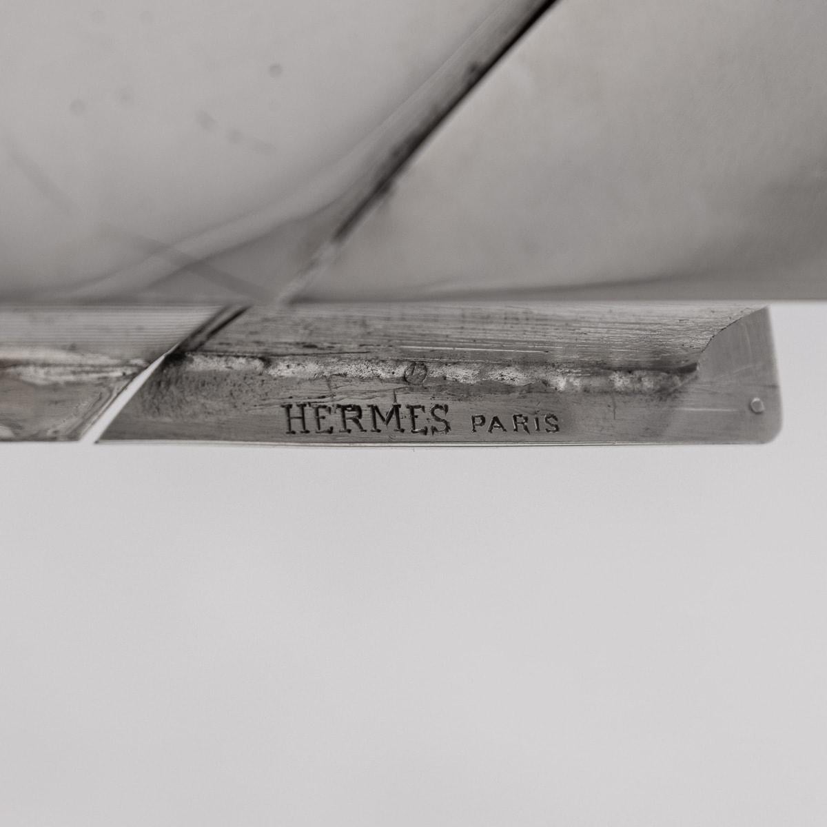 20th Century Novelty Silver Plated Book Shaped Hip Flask By Hermès, Paris 2