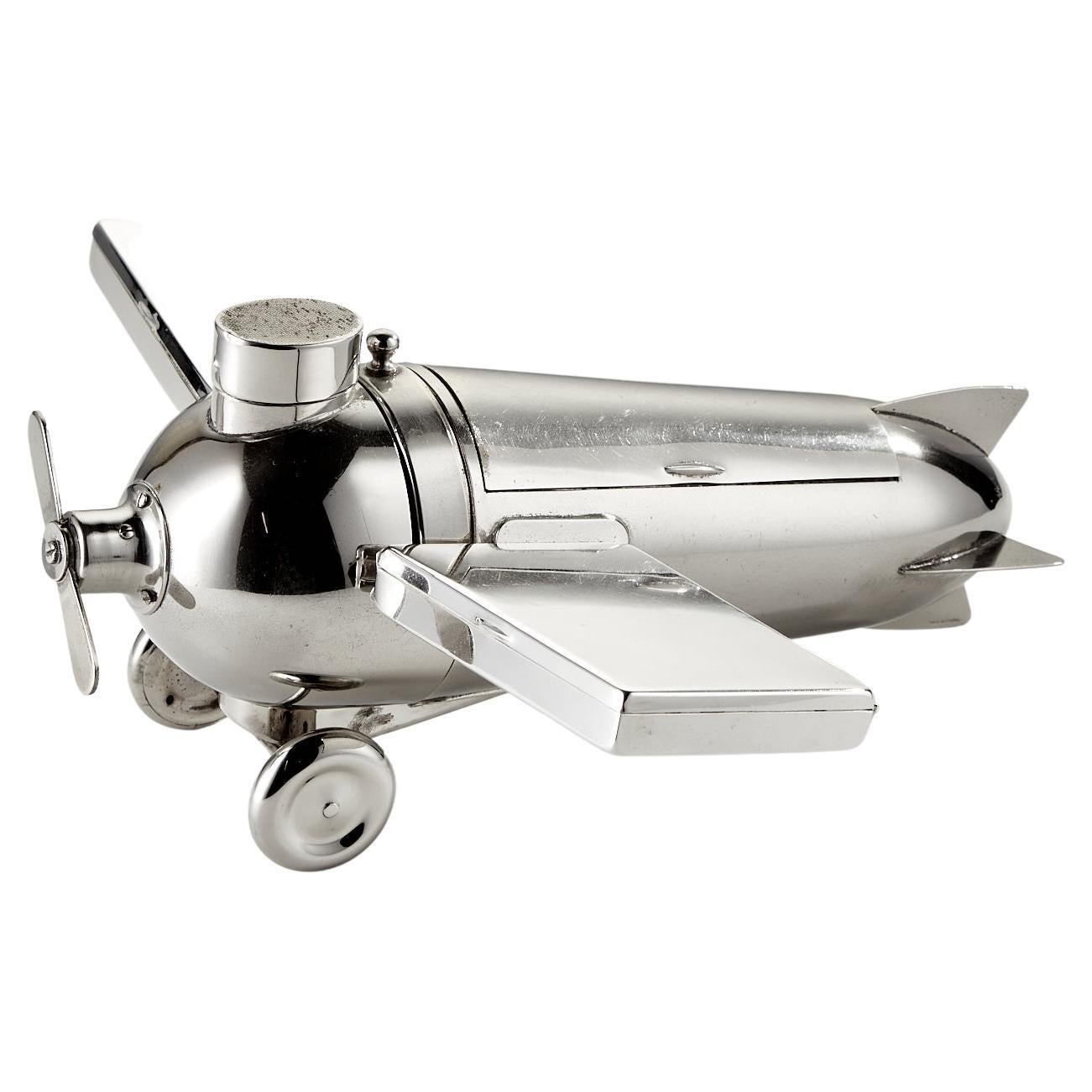 20th Century Novelty Smokers Compendium Plane J A  Henckels Germany Circa 1930 For Sale