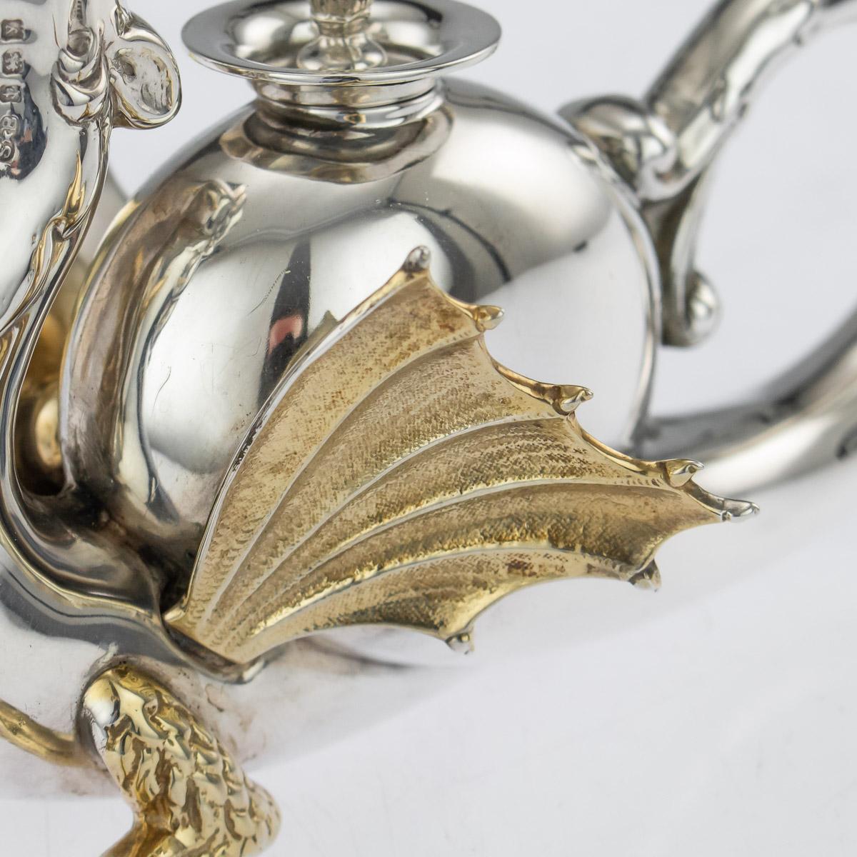 20th Century Novelty Solid Silver Dragon Cigar Light, c.1923 1