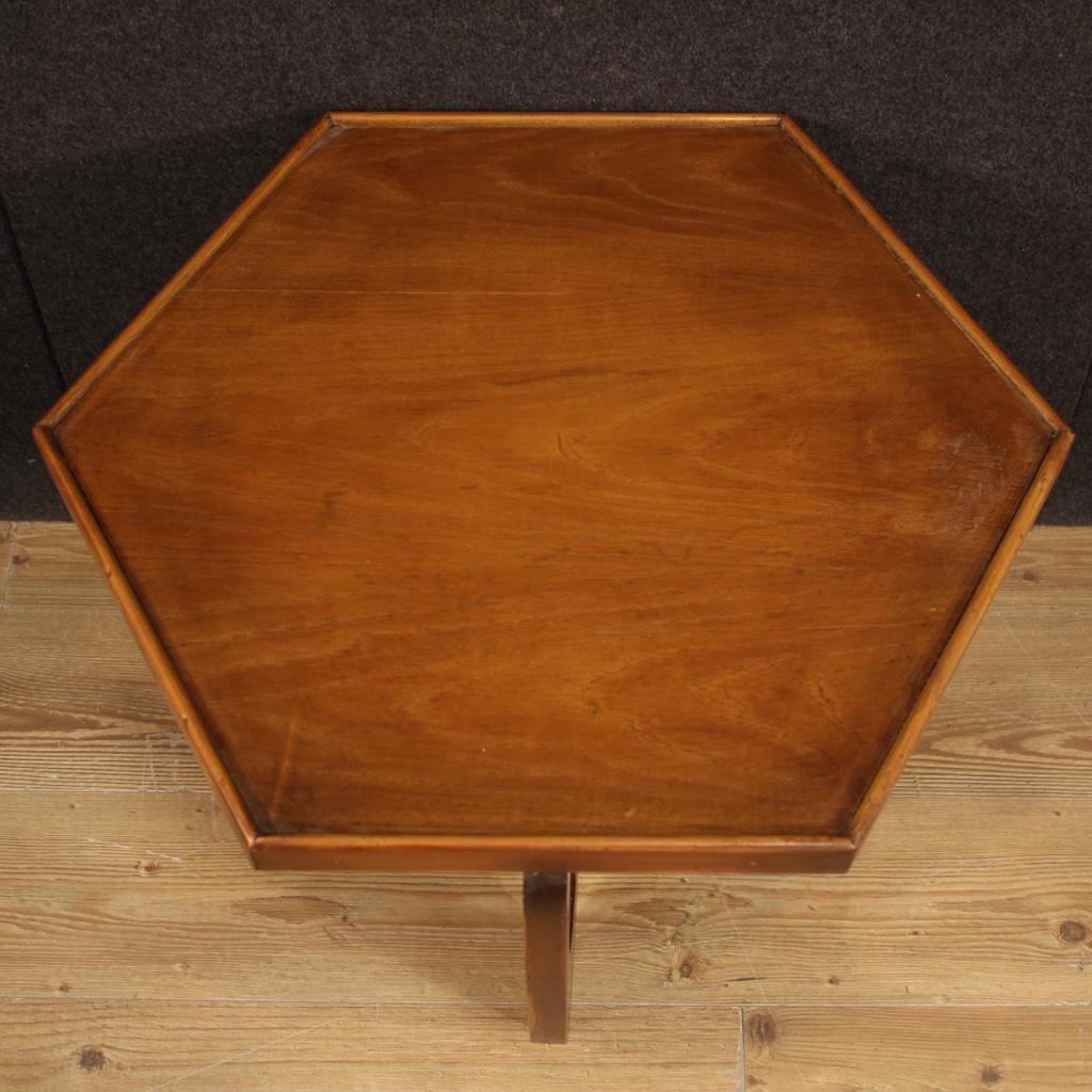 20th Century Oak and Beech Wood French Living Room Coffee Table, 1950s In Good Condition For Sale In Vicoforte, Piedmont