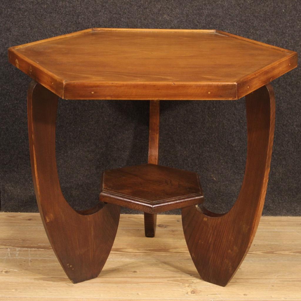 20th Century Oak and Beech Wood French Living Room Coffee Table, 1950s For Sale 2