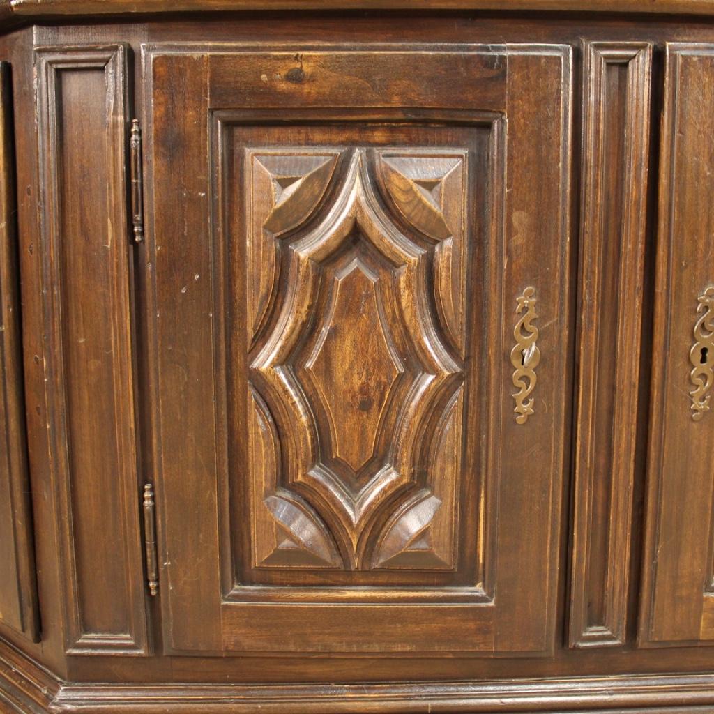 20th Century Wood Italian Baroque Style Sideboard, 1950 1