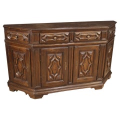 Retro 20th Century Wood Italian Baroque Style Sideboard, 1950