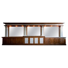 20ème siècle 26 ft OAK BACK BAR art deco