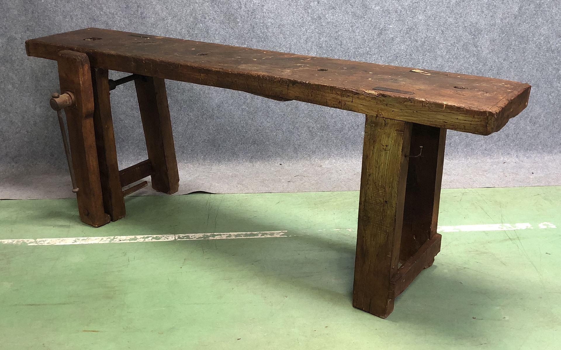20th century oak carpenter table.