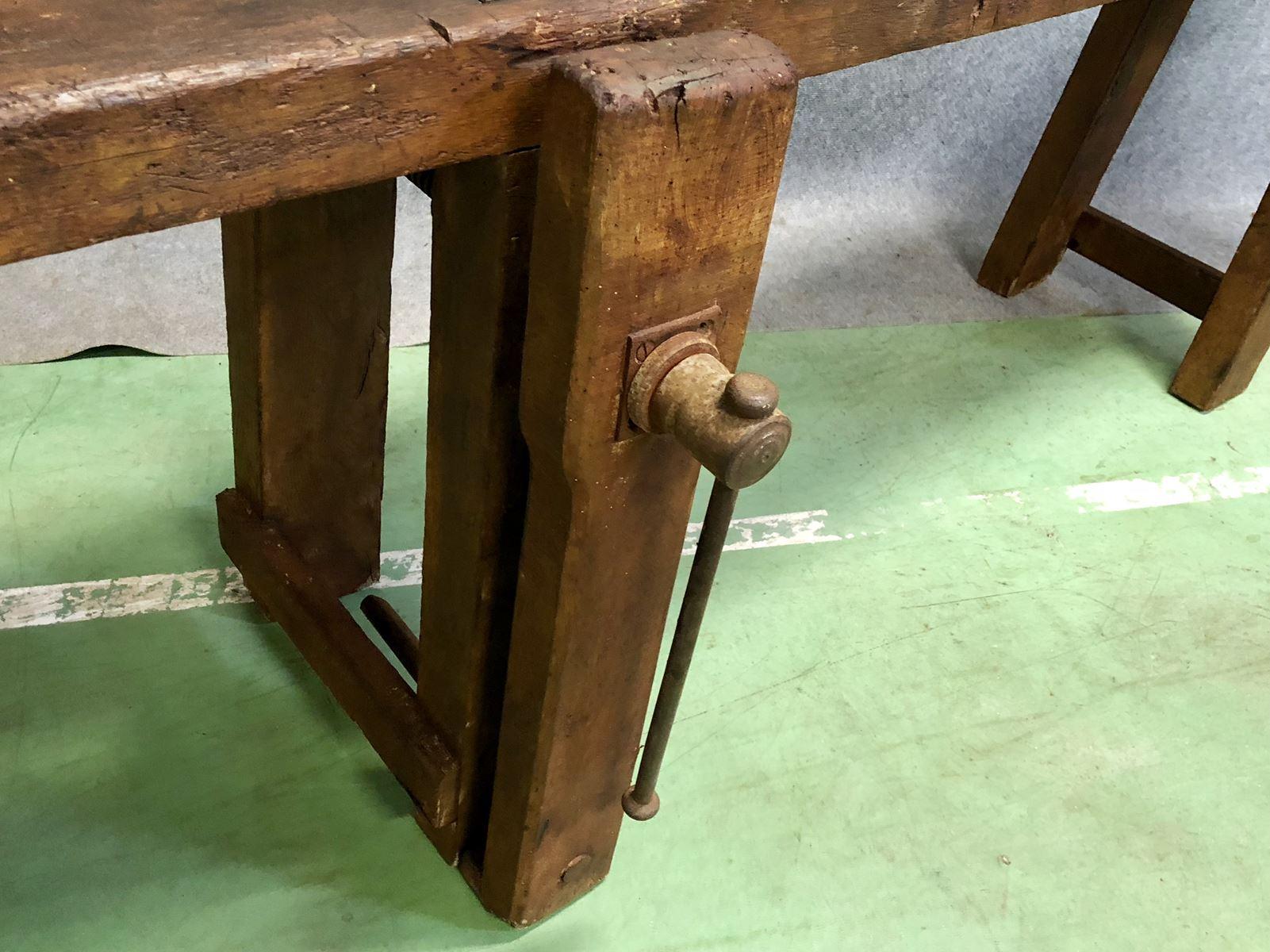 French 20th Century Oak Carpenter Table For Sale