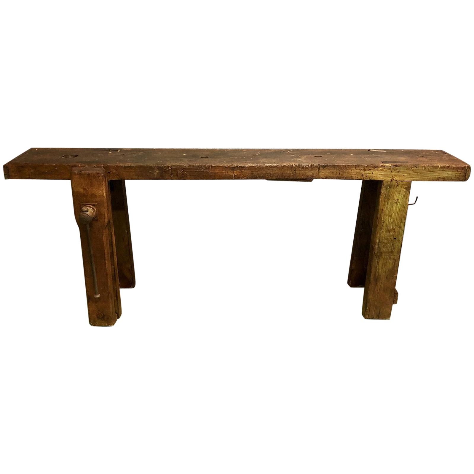 20th Century Oak Carpenter Table For Sale