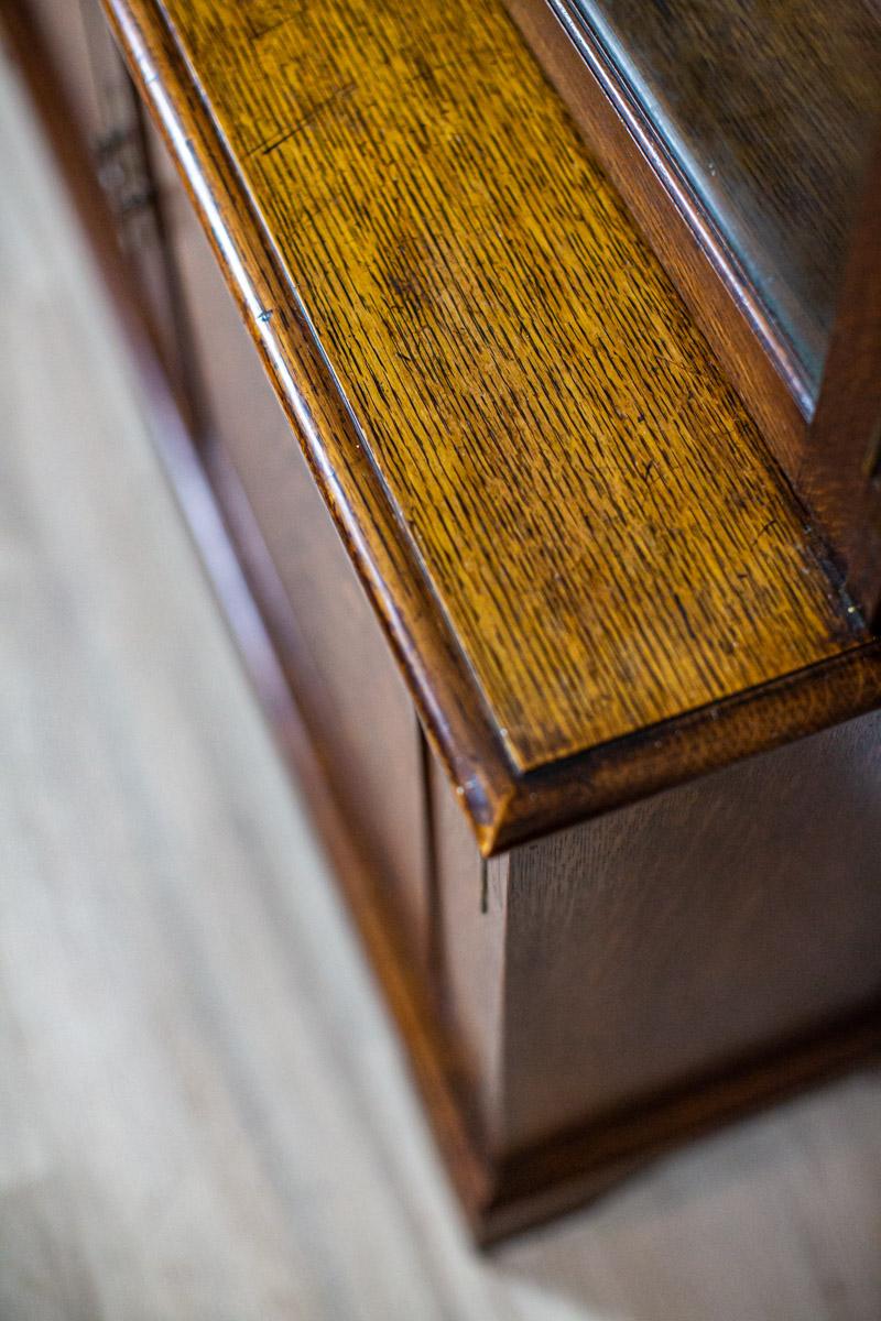 20th Century Oak Display Cabinet-Bookcase 4